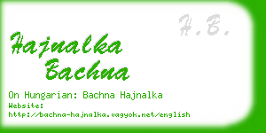 hajnalka bachna business card